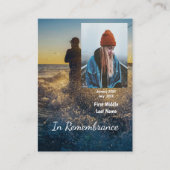 Carte De Visite Memorial Keepsaké pêcheur pêche poisson (Devant)