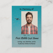 Carte De Visite  Memorial Keepsake Pilot Airplane Flying (Devant)