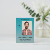 Carte De Visite  Memorial Keepsake Pilot Airplane Flying (Debout devant)