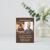 Carte De Visite Memorial Keepsaké Quad Dirt Moto (Debout devant)