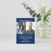 Carte De Visite Memorial Keepsaké Skateboard (Debout devant)