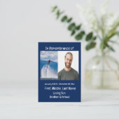 Carte De Visite Memorial Keepsaké Skateboard (Debout devant)