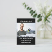 Carte De Visite Memorial Keepsaké Snow Boarding (Debout devant)