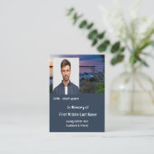 Carte De Visite Memorial Keepsaké Sunset Ocean Boat (Debout devant)