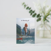 Carte De Visite Memorial Keepsake Wilderness Lake Canoe (Debout devant)