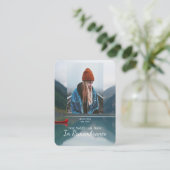 Carte De Visite Memorial Keepsaké Wilderness Lake Canoe (Debout devant)