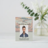 Carte De Visite  Memorial Keepsakes Pilot Airplane Sunset (Debout devant)