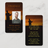 Carte De Visite Memorial Memory Card Golf Golfing (Devant / Derrière)