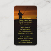 Carte De Visite Memorial Memory Card Golf Golfing (Dos)