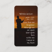 Carte De Visite Memorial Memory Card Golf Golfing (Dos)
