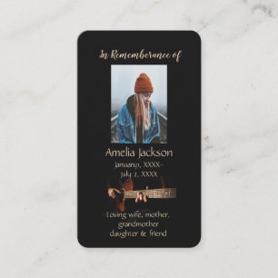 Carte De Visite Memorial Memory Card Music Guitar