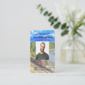 Carte De Visite Memorial Memory Card Train Rail Tram Railway (Debout devant)