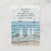 Carte De Visite Memorial Ocean Sea Seaguls Beach (Dos)