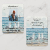 Carte De Visite Memorial Ocean Sea Seaguls Beach (Devant / Derrière)