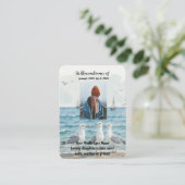 Carte De Visite Memorial Ocean Sea Seaguls Beach (Debout devant)