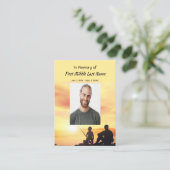 Carte De Visite Mémorial Père Fils Pêcheur (Debout devant)