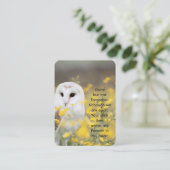 Carte De Visite  Memorial Photo Barn Owl Bird  (Debout devant)