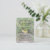 Carte De Visite Memorial Photo Christian Path Trail Forest Trees (Debout devant)