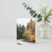 Carte De Visite Memorial Photo Fall Road Autumn Leaves Keepsaké (Debout devant)