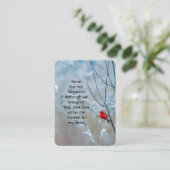 Carte De Visite Memorial Photo Keepsaké Cardinal Red Bird (Debout devant)