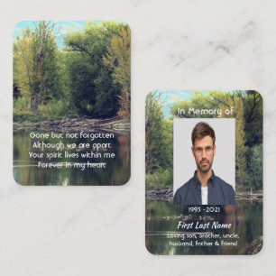 Carte De Visite Memorial Photo Keepsaké Lake Pond Park Ducks Water