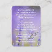 Carte De Visite Memorial Photo Lavender Hummingbird Christian Bus (Devant)