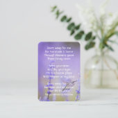 Carte De Visite Memorial Photo Lavender Hummingbird Christian Bus (Debout devant)