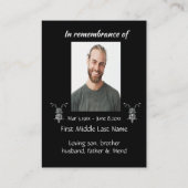 Carte De Visite Memorial Photo Motorcycle Biker (Dos)
