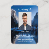Carte De Visite  Memorial Photo Mountain Lake Winter Snow (Devant)