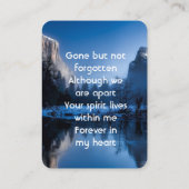 Carte De Visite  Memorial Photo Mountain Lake Winter Snow (Dos)