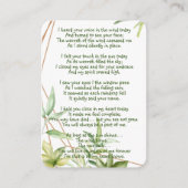 Carte De Visite Mémorial Photo personnalisée Végétation Feuillage  (Devant)