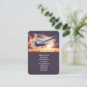 Carte De Visite Memorial Photo Pilot Airplane Flying Sunset (Debout devant)