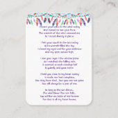 Carte De Visite Memorial Photo Prayer Feathers Boho Tribal Native (Devant)