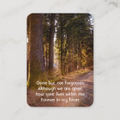 Carte De Visite Memorial Photo Prayer Forest Trail Walk Park (Devant)