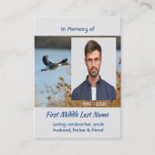 Carte De Visite Memorial Photo Prayer Lake Geese Birds (Devant)