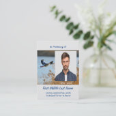 Carte De Visite Memorial Photo Prayer Lake Geese Birds (Debout devant)