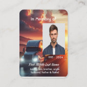 Carte De Visite Memorial Photo Prayer Semi-Truck Tractor-trailer  (Dos)