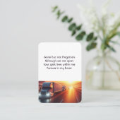 Carte De Visite Memorial Photo Prayer Semi-Truck Tractor-trailer  (Debout devant)