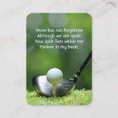 Carte De Visite Memorial Photo Prière Golfer Golf Course Golf (Devant)