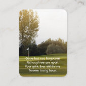 Carte De Visite Memorial Photo Prière Golfer Golf Course Golf B (Devant)