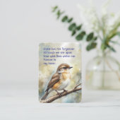 Carte De Visite Mémorial Photo Prière Poche Garde Oiseaux (Debout devant)