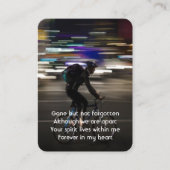 Carte De Visite Memorial Photo Prière Vélo Vélo Vélo (Devant)