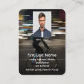 Carte De Visite Memorial Photo Prière Vélo Vélo Vélo (Dos)