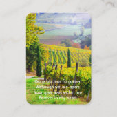 Carte De Visite Mémorial Photo Prière Vignoble Vignoble Vin (Devant)