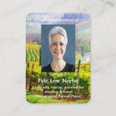 Carte De Visite Mémorial Photo Prière Vignoble Vignoble Vin (Dos)