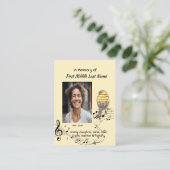 Carte De Visite Memorial Pocke Keepsake  Music Bird (Debout devant)