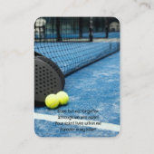 Carte De Visite Memorial Pocket Card Tennis Jeu Racket Ball (Dos)