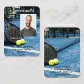 Carte De Visite Memorial Pocket Card Tennis Jeu Racket Ball (Devant / Derrière)