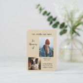 Carte De Visite Memorial Poket Keepsaké Papillon Chien (Debout devant)