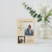 Carte De Visite Memorial Poket Keepsaké West Highland Chien (Debout devant)